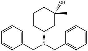 Cyclohexanol, 3-[bis(phenylmethyl)amino]-1-methyl-, (1S,3R)- Structure