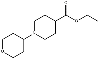 4-Piperidinecarboxylic acid, 1-(tetrahydro-2H-pyran-4-yl)-, ethyl ester Structure