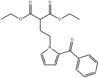 Propanedioic acid, 2-[2-(2-benzoyl-1H-pyrrol-1-yl)ethyl]-, 1,3-diethyl ester Structure