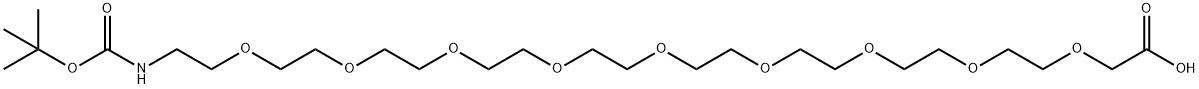 BocNH-PEG9-CH2COOH
 Structure