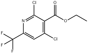 3-Pyridinecarboxylic acid, 2,4-dichloro-6-(trifluoromethyl)-, ethyl ester Structure