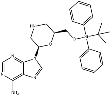 7-O-(tert-butyldiphenylsilyl)morpholinoadenosine 구조식 이미지