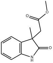 1H-Indole-3-acetic acid, 2,3-dihydro-3-methyl-2-oxo-, methyl ester 구조식 이미지