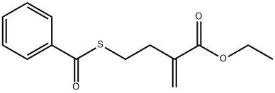 Butanoic acid, 4-(benzoylthio)-2-methylene-, ethyl ester 구조식 이미지