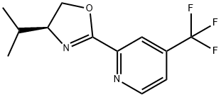 Pyridine, 2-[(4S)-4,5-dihydro-4-(1-methylethyl)-2-oxazolyl]-4-(trifluoromethyl)- Structure