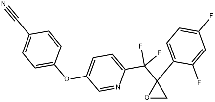 Benzonitrile, 4-[[6-[[2-(2,4-difluorophenyl)-2-oxiranyl]difluoromethyl]-3-pyridinyl]oxy]- Structure