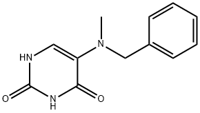 2,4(1H,3H)-Pyrimidinedione, 5-[methyl(phenylmethyl)amino]- Structure