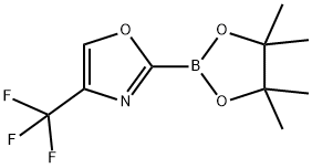 Oxazole, 2-(4,4,5,5-tetramethyl-1,3,2-dioxaborolan-2-yl)-4-(trifluoromethyl)- Structure