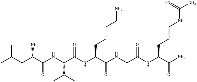 L-Argininamide, L-leucyl-L-valyl-L-lysylglycyl- 구조식 이미지
