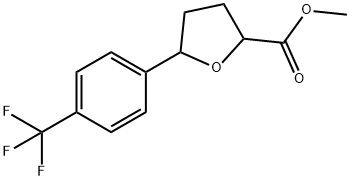 2-Furancarboxylic acid, tetrahydro-5-[4-(trifluoromethyl)phenyl]-, methyl ester Structure