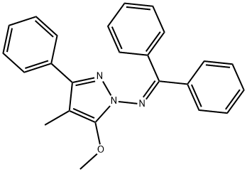 1H-Pyrazol-1-amine, N-(diphenylmethylene)-5-methoxy-4-methyl-3-phenyl- 구조식 이미지