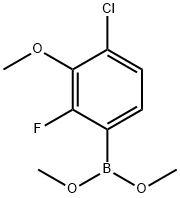 Boronic acid, B-(4-chloro-2-fluoro-3-methoxyphenyl)-, dimethyl ester 구조식 이미지