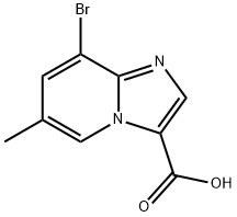 Imidazo[1,2-a]pyridine-3-carboxylic acid, 8-bromo-6-methyl- Structure