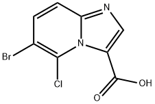 6-bromo-5-chloroimidazo[1,2-a]pyridine-3-carboxylic acid Structure