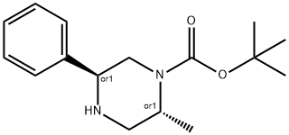 rel-tert-butyl (2R,5S)-2-methyl-5-phenylpiperazine-1-carboxylate Structure