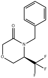 3-Morpholinone, 4-(phenylmethyl)-5-(trifluoromethyl)-, (5R)- Structure