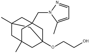 Ethanol, 2-[[3,5-dimethyl-7-[(5-methyl-1H-pyrazol-1-yl)methyl]tricyclo[3.3.1.13,7]dec-1-yl]oxy]- Structure