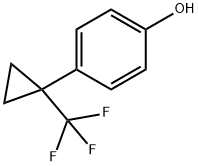 Phenol, 4-[1-(trifluoromethyl)cyclopropyl]- Structure