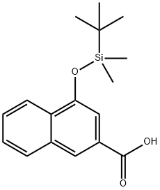 4-[(tert-butyldimethylsilyl)oxy]naphthalene-2-carboxylic acid 구조식 이미지
