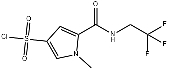 1-methyl-5-[(2,2,2-trifluoroethyl)carbamoyl]-1H-pyrrole-3-sulfonyl chloride Structure