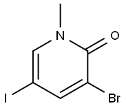 3-bromo-5-iodo-1-methylpyridin-2-one 구조식 이미지