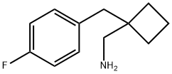 1-[(4-Fluorophenyl)methyl]cyclobutylmethanamine 구조식 이미지