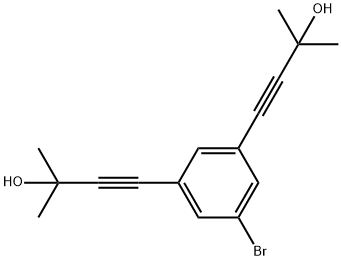 3-Butyn-2-ol, 4,4'-(5-bromo-1,3-phenylene)bis[2-methyl- Structure