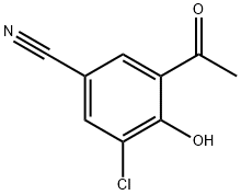 Benzonitrile, 3-acetyl-5-chloro-4-hydroxy- Structure