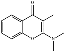 4H-1-Benzopyran-4-one, 2-(dimethylamino)-3-methyl- Structure