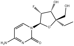 2'-Deoxy-4'-ethyl-2'-fluorocytidine 구조식 이미지