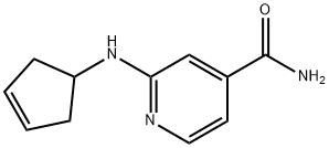 2-[(cyclopent-3-en-1-yl)amino]pyridine-4-carboxa
mide Structure