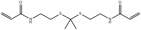 2-Propenamide, N,N'-[(1-methylethylidene)bis(thio-2,1-ethanediyl)]bis- 구조식 이미지