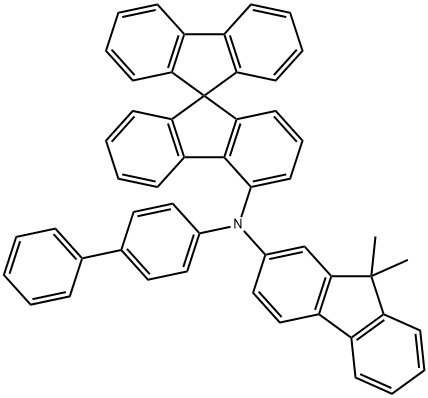 Biphenyl-4-yl-(9,9-dimethyl-9H-fluoren-2-yl)-(9,9‘-spirobifluoren-4-yl)-amine Structure