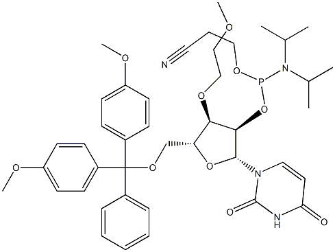 3'-O-MOE-U-2'-phosphoramidite 구조식 이미지