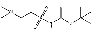 Carbamic acid, N-[[2-(trimethylsilyl)ethyl]sulfonyl]-, 1,1-dimethylethyl ester 구조식 이미지