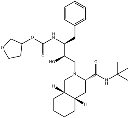 Carbamic acid, [(1S,2R)-3-[(3S,4aS,8aS)-3-[[(1,1-dimethylethyl)amino]carbonyl]octahydro-2(1H)-isoquinolinyl]-2-hydroxy-1-(phenylmethyl)propyl]-, (3S)-tetrahydro-3-furanyl ester (9CI) Structure