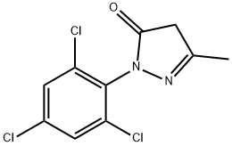 3H-Pyrazol-3-one, 2,4-dihydro-5-methyl-2-(2,4,6-trichlorophenyl)- Structure