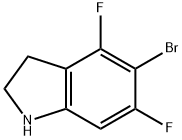 1H-Indole, 5-bromo-4,6-difluoro-2,3-dihydro- Structure