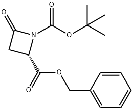 1,2-Azetidinedicarboxylic acid, 4-oxo-, 1-(1,1-dimethylethyl) 2-(phenylmethyl) ester, (2S)- 구조식 이미지