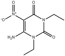 2,4(1H,3H)-Pyrimidinedione, 6-amino-1,3-diethyl-5-nitro- 구조식 이미지