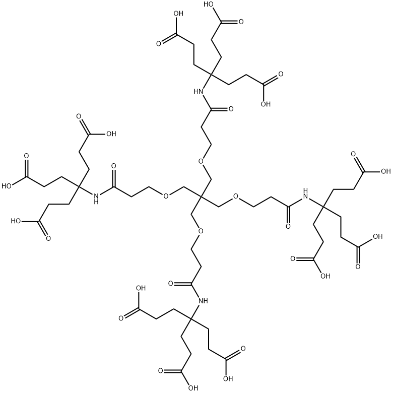 12-CASCADE,METHANE[4](3-OXO-6-OXA-2-AZAHEPTYLIDYNE),PROPIONIC ACID 구조식 이미지