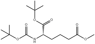 Hexanedioic acid, 2-[[(1,1-dimethylethoxy)carbonyl]amino]-, 1-(1,1-dimethylethyl) 6-methyl ester, (2S)- Structure