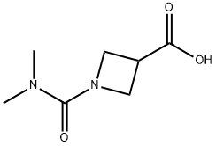 1-(dimethylcarbamoyl)azetidine-3-carboxylic acid Structure