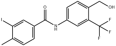 Benzamide, N-[4-(hydroxymethyl)-3-(trifluoromethyl)phenyl]-3-iodo-4-methyl- Structure