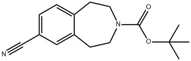 3H-3-Benzazepine-3-carboxylic acid, 7-cyano-1,2,4,5-tetrahydro-, 1,1-dimethylethyl ester Structure