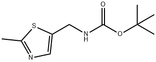 Carbamic acid, N-[(2-methyl-5-thiazolyl)methyl]-, 1,1-dimethylethyl ester Structure