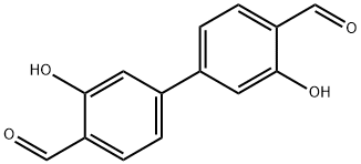 4,4'-Biphenyldicarboxaldehyde, 3,3'-dihydroxy- 구조식 이미지