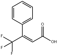 2-Butenoic acid, 4,4,4-trifluoro-3-phenyl-, (2E)- Structure