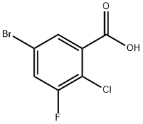 Benzoic acid, 5-bromo-2-chloro-3-fluoro- Structure