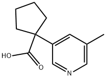 Cyclopentanecarboxylic acid, 1-(5-methyl-3-pyridinyl)- 구조식 이미지